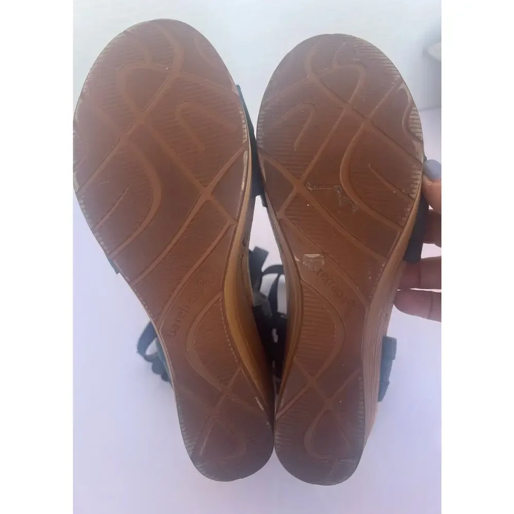 Baretraps Melyssa Blue Vegan Double Ankle Strap‎ Platform Comfort Sandals 7.5
